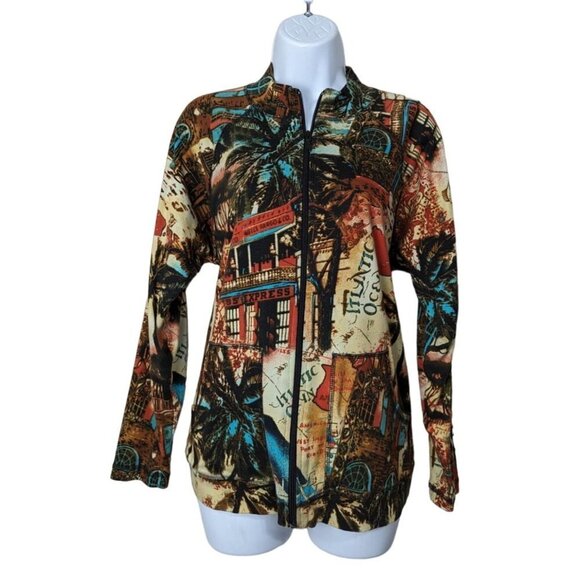 Chico's Women's Scenic full zip lightweight jacket Size L - Picture 1 of 9